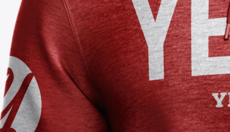 موکاپ سوییشرت مردانه از نمای روبرو    Hoodie Mockup Front View