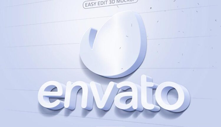 موکاپ سفید سه بعدی نوشته   White 3D Text Mock up