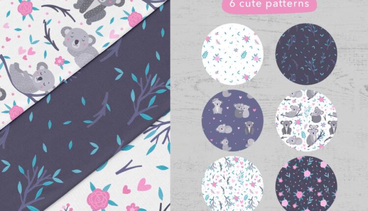 تصویر سازی خانواده کوالا   Koala Family Illustrations