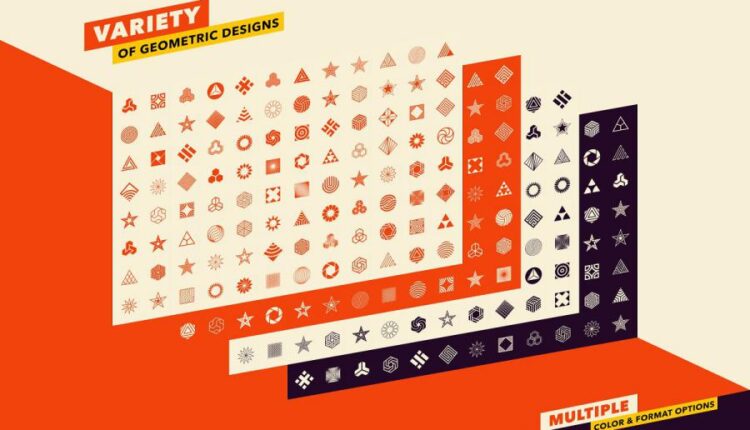 دانلود اشکال هندسی مختلف برای لوگو   Logo marks & shapes