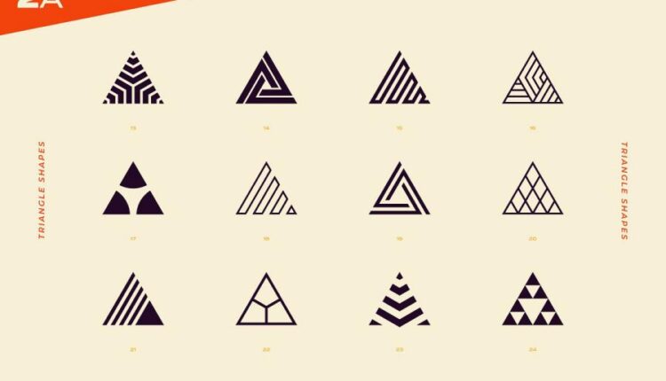 دانلود اشکال هندسی مختلف برای لوگو   Logo marks & shapes