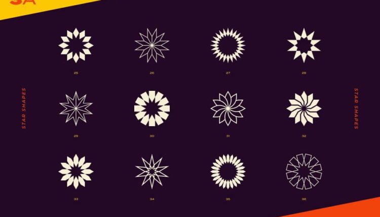 دانلود اشکال هندسی مختلف برای لوگو   Logo marks & shapes