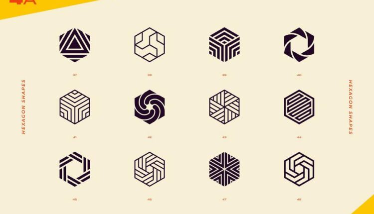 دانلود اشکال هندسی مختلف برای لوگو   Logo marks & shapes