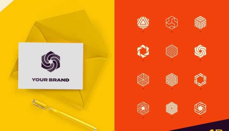 دانلود اشکال هندسی مختلف برای لوگو   Logo marks & shapes