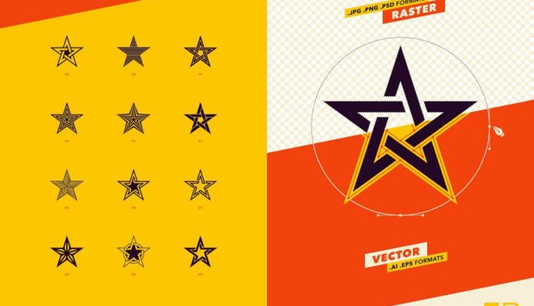 دانلود اشکال هندسی مختلف برای لوگو   Logo marks & shapes