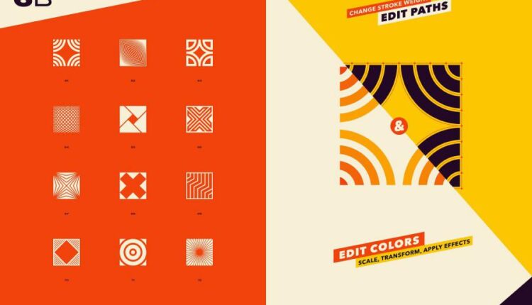 دانلود اشکال هندسی مختلف برای لوگو   Logo marks & shapes