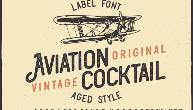 فونت انگلیسی فوق العاده اویئیشن کوکتل   Aviation Cocktail Font