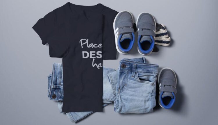 موکاپ لباس اسپرت پسرانه   T shirt Mock up Boys