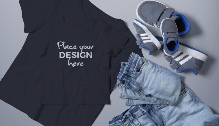 موکاپ لباس اسپرت پسرانه   T shirt Mock up Boys