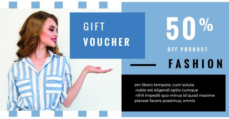 فایل لایه باز کارت تخفیف فروشگاه پوشاک   Voucher Gift Cards