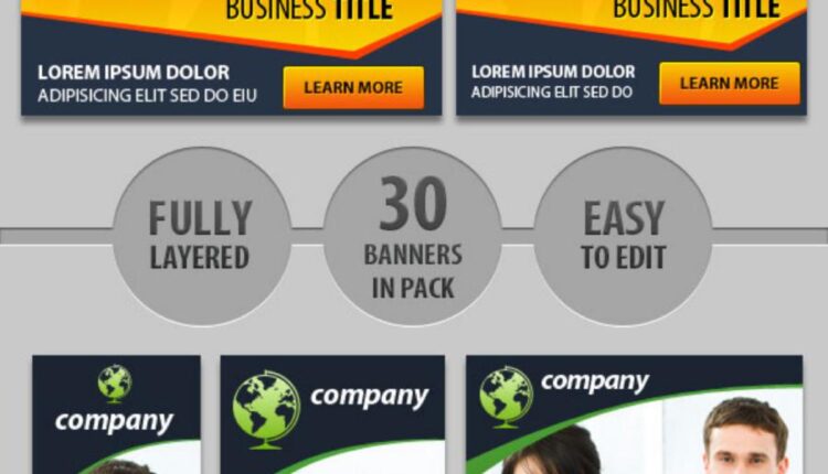 فایل لایه باز بنر و تبلیغات فضای مجازی   Business App Banner