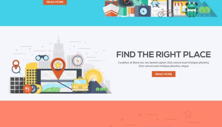 بنر های وکتوری با موضوع های مختلف   concept banner