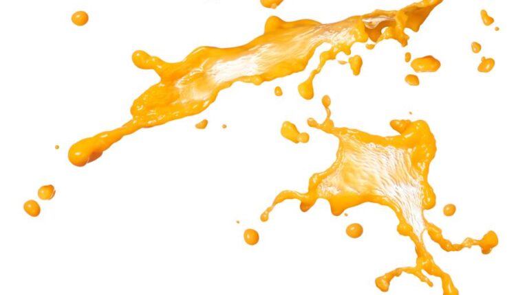 عکس استوک آب پرتقال و پرتقال   Orenge Juice Splash Isolated