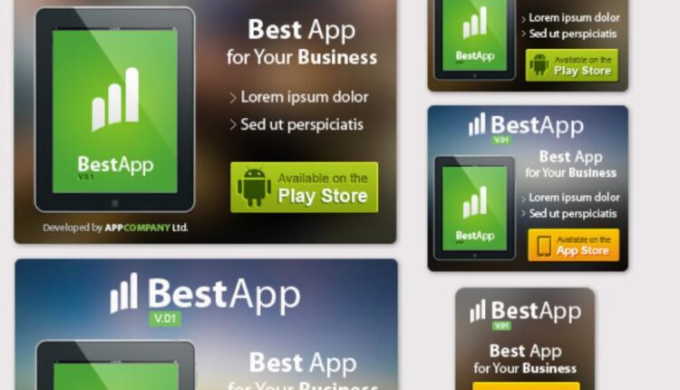 فایل لایه باز بنر و تبلیغات فضای مجازی   Business App Banner