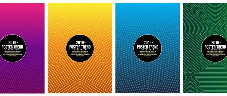 طرح های خطی انتزاعی به صورت وکتور   Monoline Cover Design