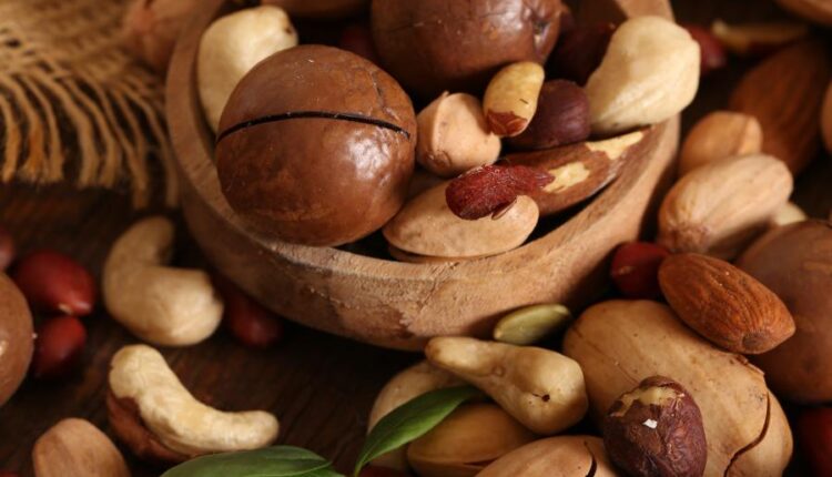 عکس استوک آجیل   Nuts tasty and healthy food