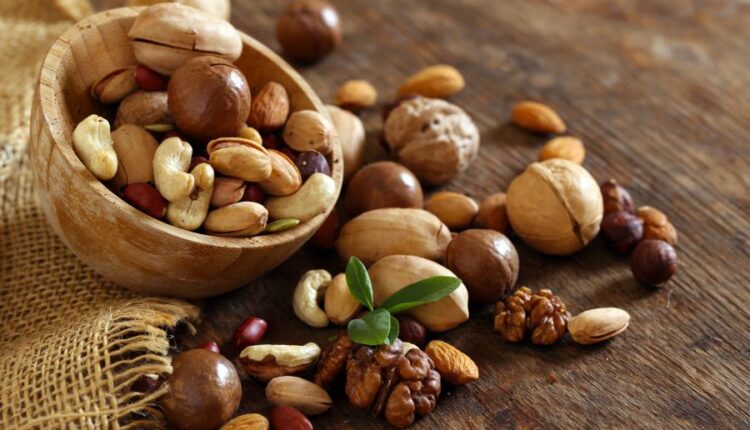 عکس استوک آجیل   Nuts tasty and healthy food