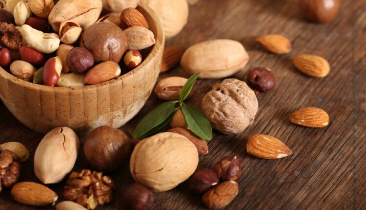 عکس استوک آجیل   Nuts tasty and healthy food