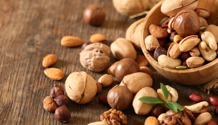عکس استوک آجیل   Nuts tasty and healthy food