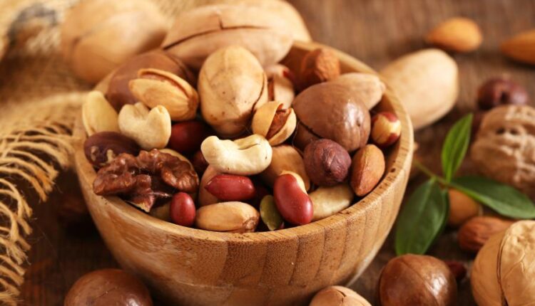 عکس استوک آجیل   Nuts tasty and healthy food
