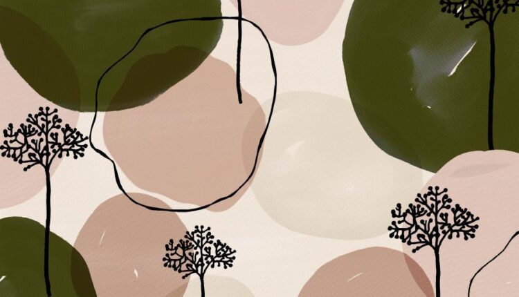 پترن های آبرنگی سبز ولنتاین   Velveteen Green Pattern Set