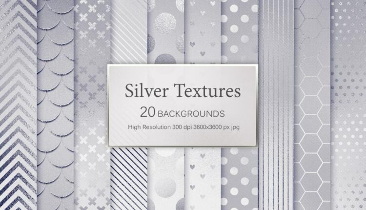 تکسچر نقره ای جذاب   Silver Textures charming