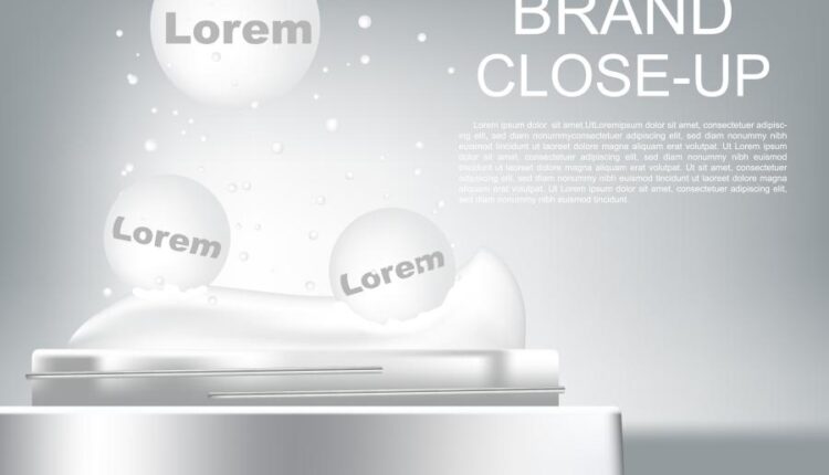 وکتور محصولات آرایشی و گل صورتی   Cosmetic products flowers