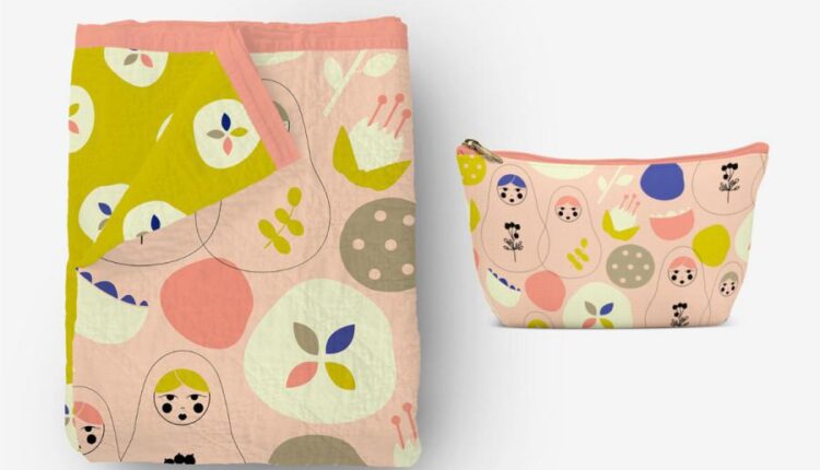 پترن رنگی عروسک روسی ماتروشکا   Matryoshka Dolls Pattern