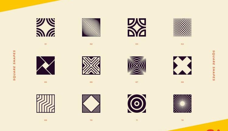 دانلود اشکال هندسی مختلف برای لوگو   Logo marks & shapes
