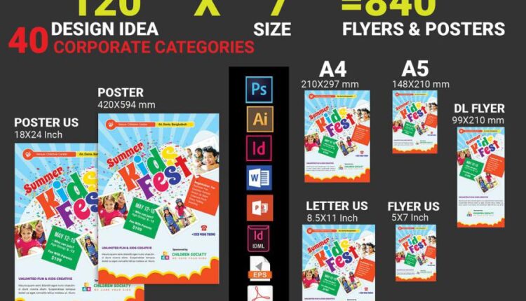 سری دوم 120 فایل لایه باز پوستر و تراکت   Flyer & Poster