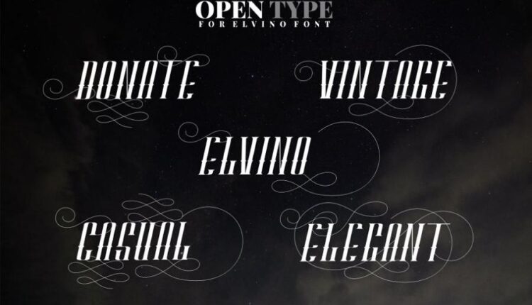 فونت انگلیسی زیبای اِلوینو   ELVINO font