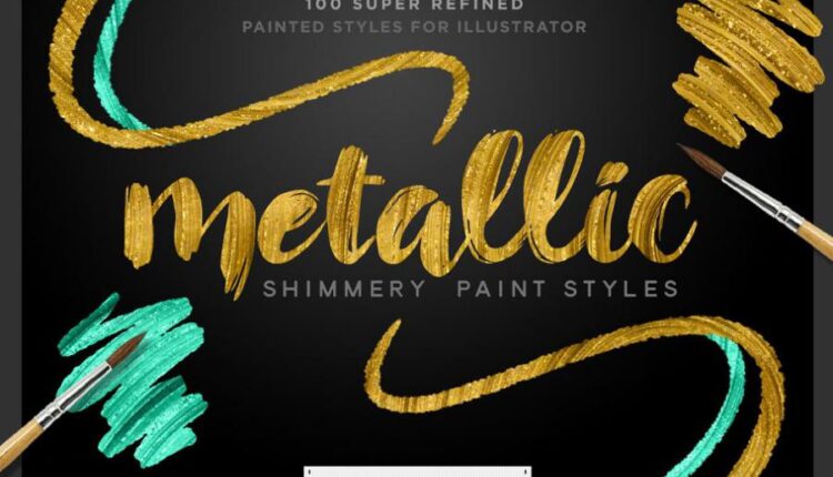 استایل طلایی نوشته برای ایلوستریتور   Gold Styles for Illustrator