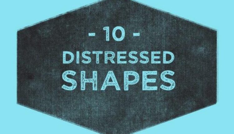 مجموعه شیپ بافت پارچه ای   Distressed Badge Shapes