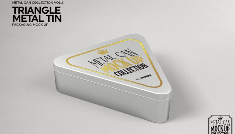 مجموعه فوق العاده موکاپ بسته بندی فلزی   Metal Mockup