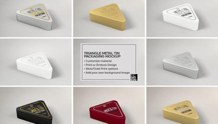 مجموعه فوق العاده موکاپ بسته بندی فلزی   Metal Mockup