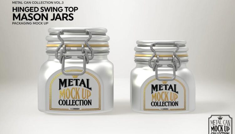مجموعه فوق العاده موکاپ بسته بندی فلزی   Metal Mockup