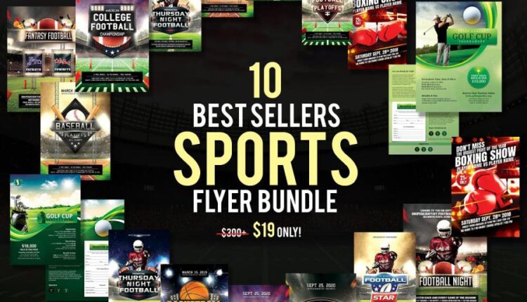 10 فایل لایه باز تراکت ورزشی   Best Sellers Sports Flyer