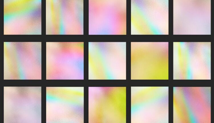 20 پس زمینه درخشان هولوگرام   Iridescent Textures