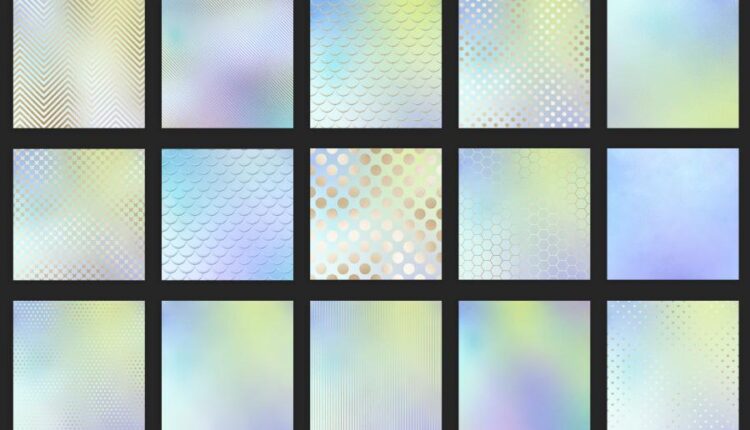 20 پس زمینه تکسچر درخشان طلایی   Iridescent Gold Textures