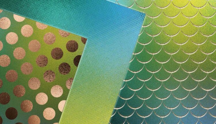 20 تکسچر بسیار زیبا سبز و طلایی   Iridescent Foil Textures