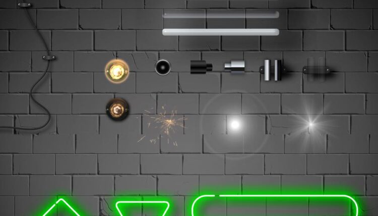 استایل نئون برای فتوشاپ   Neon Sign Styles Creator