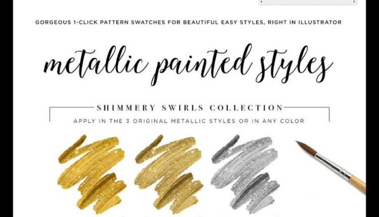 استایل طلایی نوشته برای ایلوستریتور   Gold Styles for Illustrator