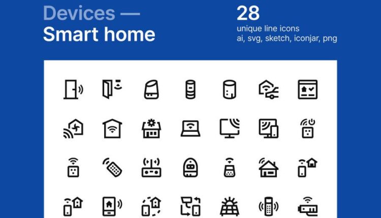 آیکون دستگاه های خانه هوشمند   Smart home devices