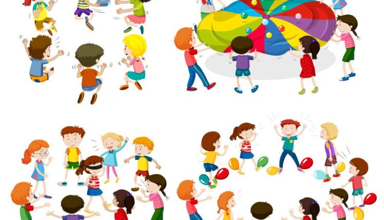 وکتور های کودکان و بازی بچه ها   Kids Games and Sports