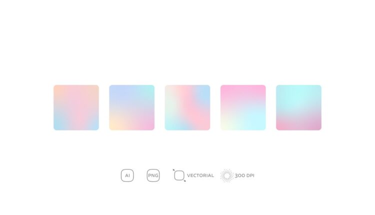 مجموعه بسیار زیبای گرادینت کمرنگ   Pale Gradients