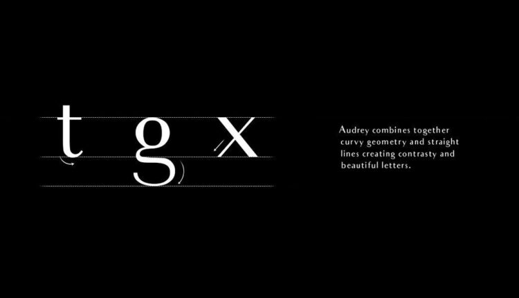 فونت انگلیسی بسیار جذاب اُدری   Audrey Font