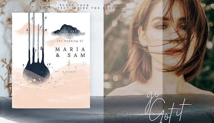 81 تصویر png آبرنگی دستی   Dreamy Indigo and Blush Jungle