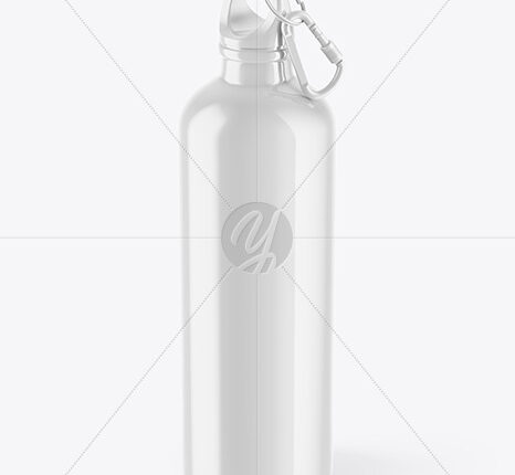 موکاپ بطری آب فلزی   Glossy Bottle Mockup