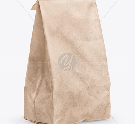 موکاپ بسته بندی غذا با کاغذ کرافت   Kraft Food Bag Mockup