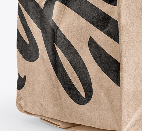 موکاپ بسته بندی غذا با کاغذ کرافت   Kraft Food Bag Mockup